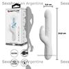 Vibrador con estimulador de clitoris blanco